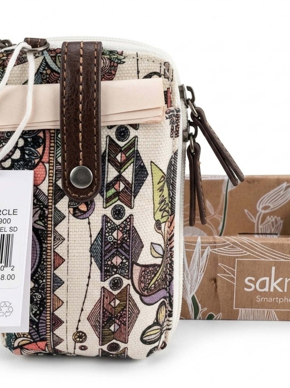 NWT Sakroots Artist Circle Smartphone Wristlet Crossbody Pastel SD